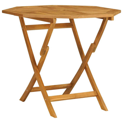 vidaXL 5 Piece Garden Dining Set Solid Teak Wood 3