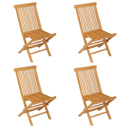 vidaXL 5 Piece Garden Dining Set Solid Teak Wood 5