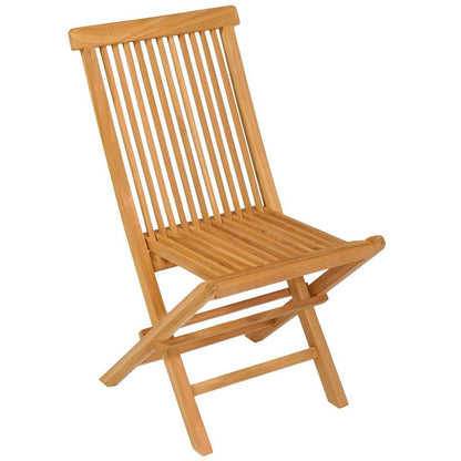 vidaXL 5 Piece Garden Dining Set Solid Teak Wood 6
