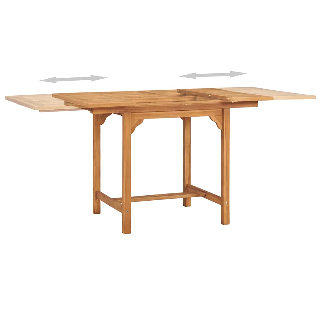 vidaXL 5 Piece Garden Dining Set Solid Teak Wood 4