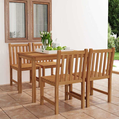 vidaXL 5 Piece Garden Dining Set 120x70 cm Solid Teak Wood 1