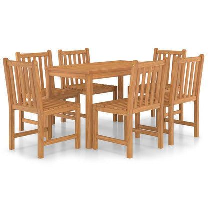 vidaXL 7 Piece Garden Dining Set 120x70 cm Solid Teak Wood 2