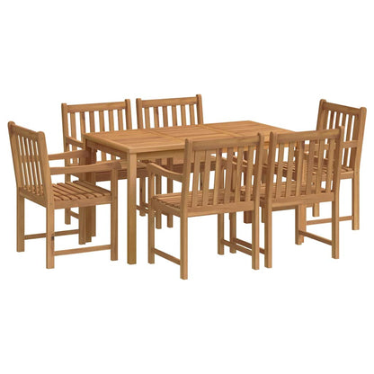4 Piece Garden Dining Set Solid Wood Teak 6x armchair + table