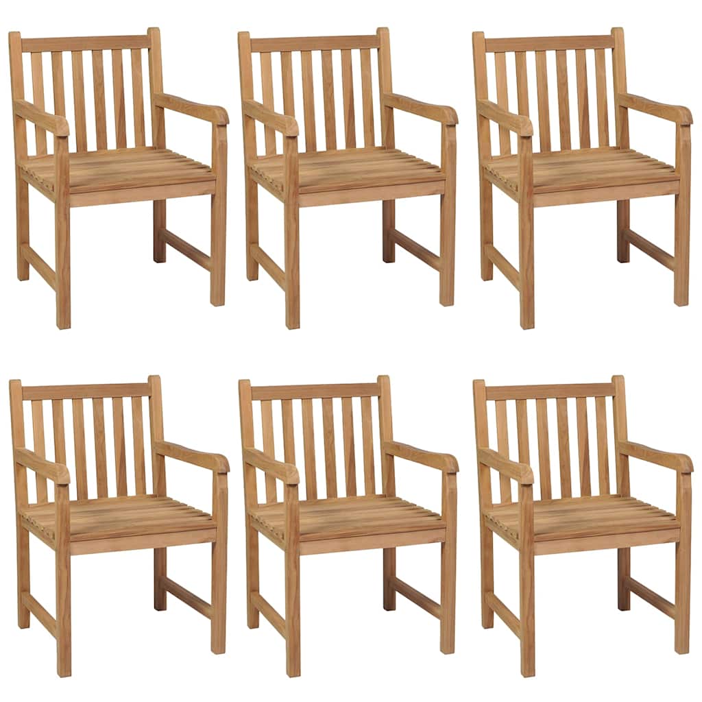 vidaXL 7 Piece Garden Dining Set 140x80 cm Solid Teak Wood 3
