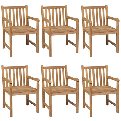 vidaXL 7 Piece Garden Dining Set 140x80 cm Solid Teak Wood 3
