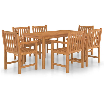 5 Piece Garden Dining Set 160x80 cm Solid Teak Wood With armrest 6