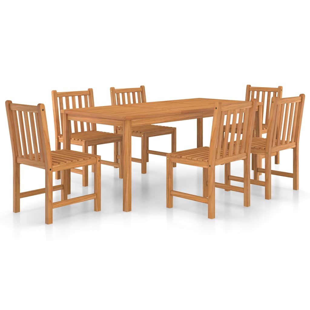 vidaXL 7 Piece Garden Dining Set 180x90 cm Solid Teak Wood 2