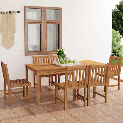 vidaXL 7 Piece Garden Dining Set 180x90 cm Solid Teak Wood 1