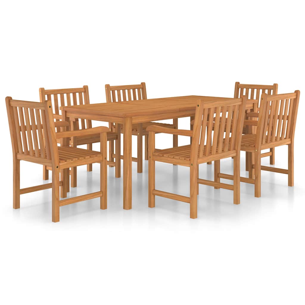 vidaXL 7 Piece Garden Dining Set 180x90 cm Solid Teak Wood 2