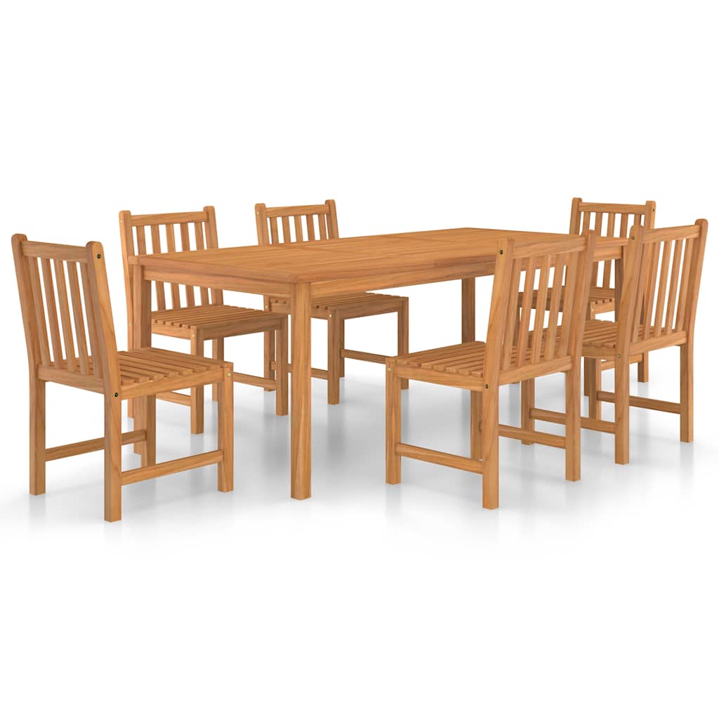 vidaXL 7 Piece Garden Dining Set 200x100 cm Solid Teak Wood 2