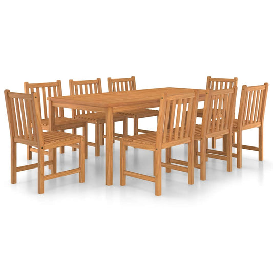 vidaXL 9 Piece Garden Dining Set 200x100 cm Solid Teak Wood 2