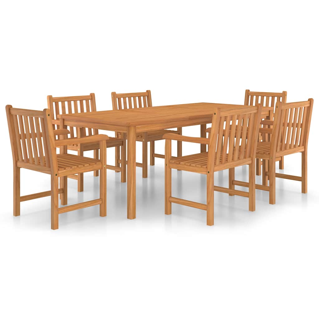 4 Piece Garden Dining Set Solid Wood Teak 6x armchair + table