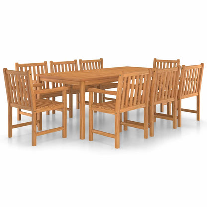 4 Piece Garden Dining Set Solid Wood Teak 8x armchair + table