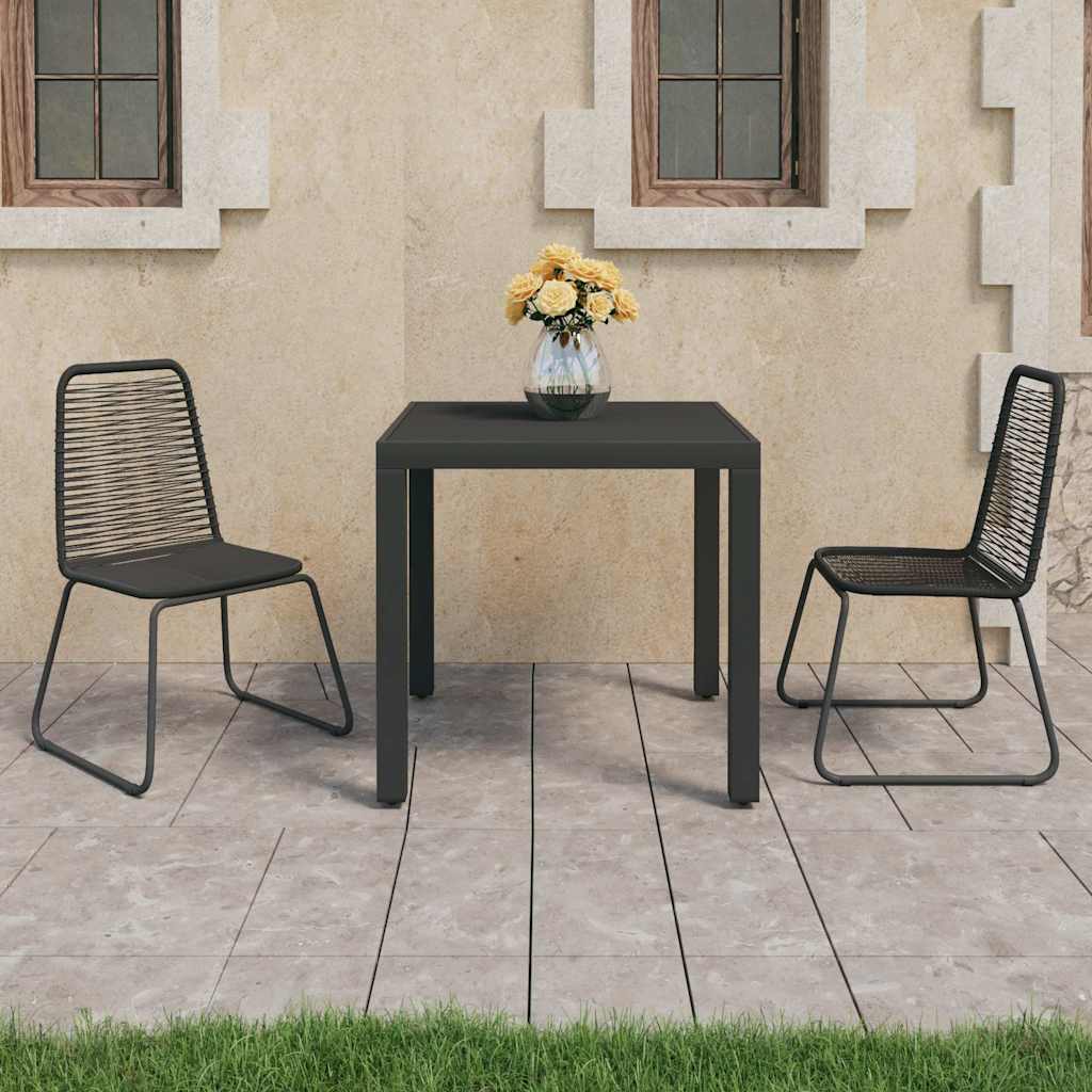 vidaXL 5 Piece Garden Dining Set PVC Rattan