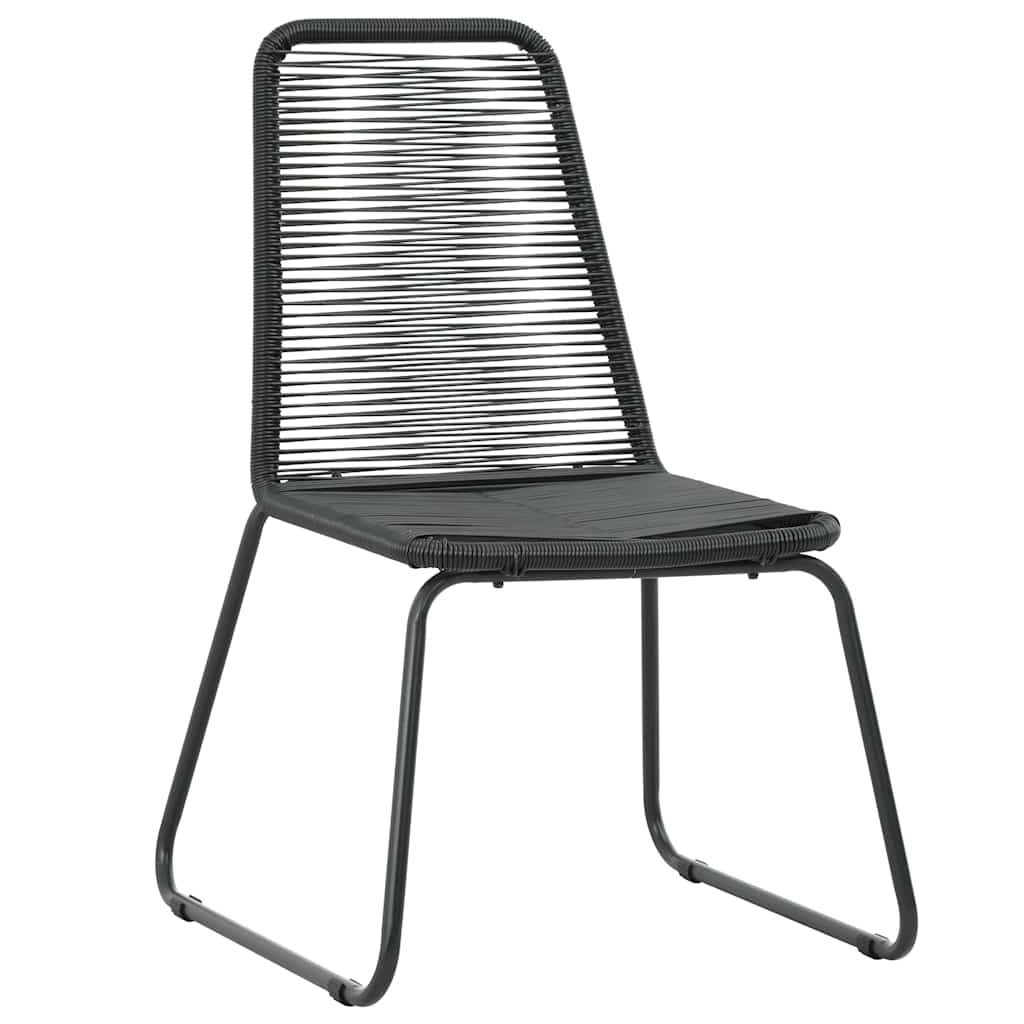 vidaXL 5 Piece Garden Dining Set PVC Rattan Black 5