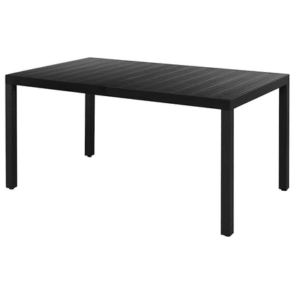 vidaXL 5 Piece Garden Dining Set PVC Rattan Black 3