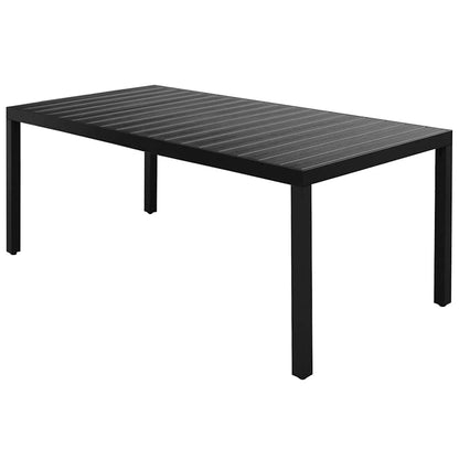 vidaXL 9 Piece Garden Dining Set PVC Rattan Black 3