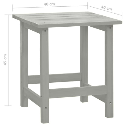 vidaXL Garden Adirondack Chair with Table Solid Fir Wood Grey