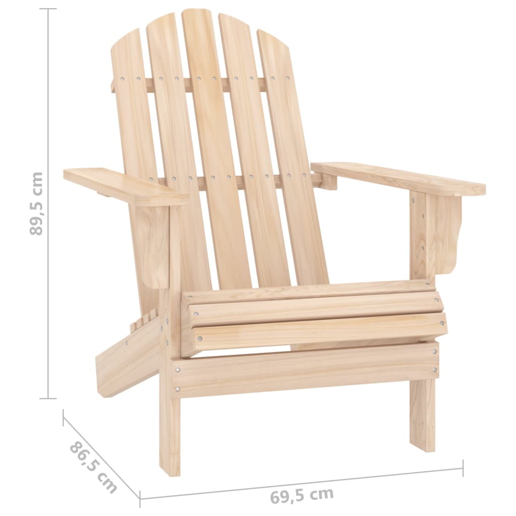 vidaXL Garden Adirondack Chair with Table Solid Fir Wood