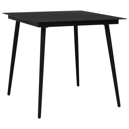vidaXL 5 Piece Outdoor Dining Set PVC Rattan Black 3