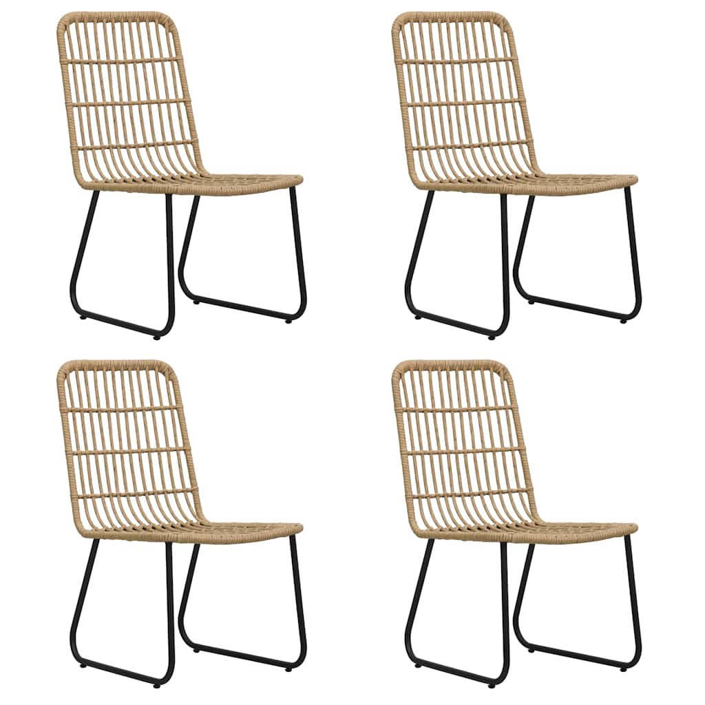 vidaXL 5 Piece Outdoor Dining Set Poly Rattan and Glass 3