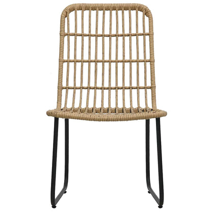 vidaXL 5 Piece Outdoor Dining Set Poly Rattan and Glass 4