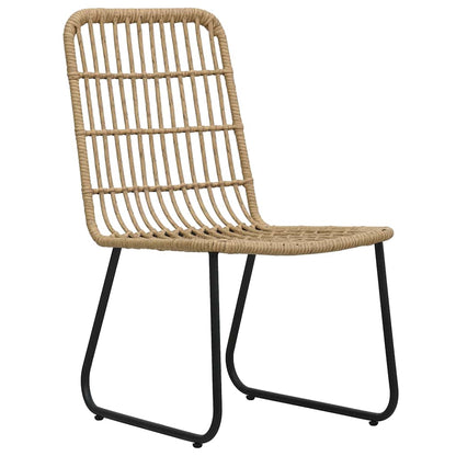 vidaXL 5 Piece Outdoor Dining Set Poly Rattan and Glass 5