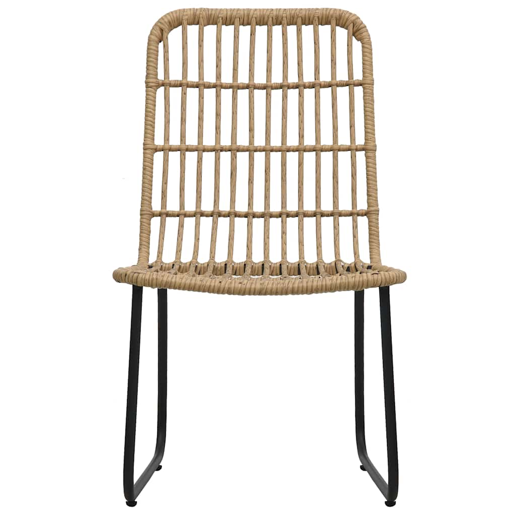 vidaXL 7 Piece Outdoor Dining Set Poly Rattan and Glass 4
