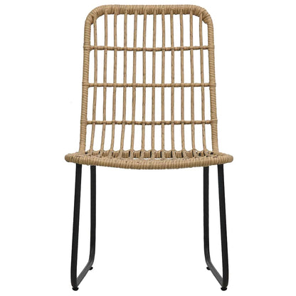 vidaXL 7 Piece Outdoor Dining Set Poly Rattan and Glass 4