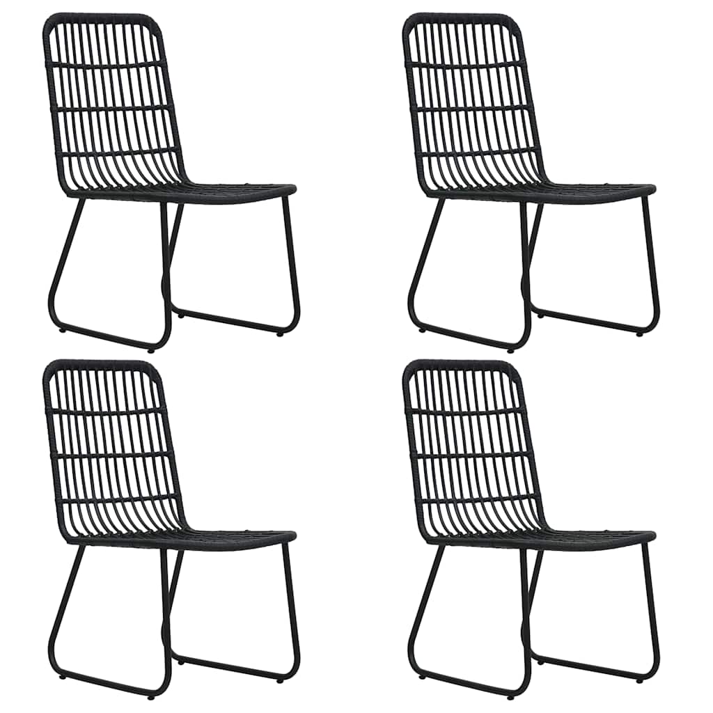 vidaXL 5 Piece Outdoor Dining Set Poly Rattan and Glass 3