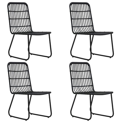 vidaXL 5 Piece Outdoor Dining Set Poly Rattan and Glass 3
