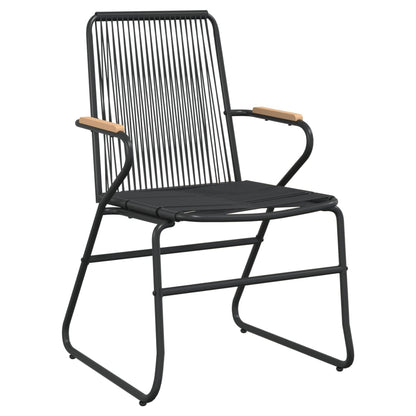 vidaXL 9 Piece Garden Dining Set Black PVC Rattan 5