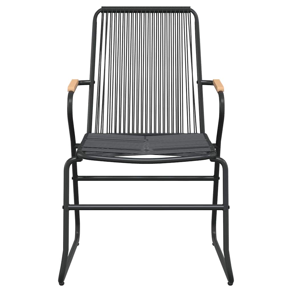 vidaXL 9 Piece Garden Dining Set Black PVC Rattan 6