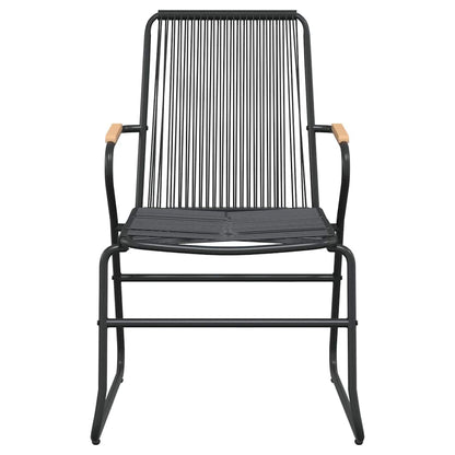 vidaXL 9 Piece Garden Dining Set Black PVC Rattan 6