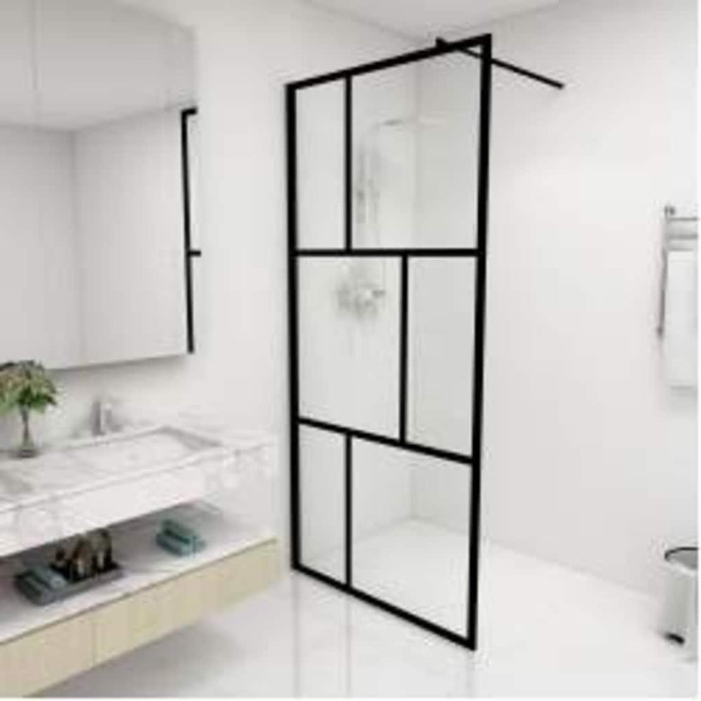 vidaXL Walk-in Shower Wall with Clear ESG Glass