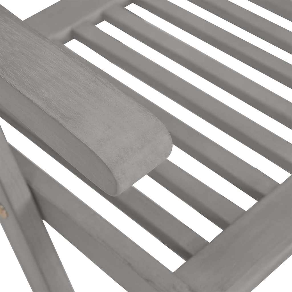 vidaXL Garden Reclining Chairs 6 pcs Grey Solid Acacia Wood 6