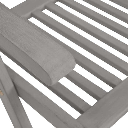 vidaXL Garden Reclining Chairs 6 pcs Grey Solid Acacia Wood 6