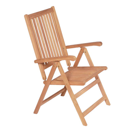 vidaXL Reclining Folding Chairs 6 pcs Solid Teak Wood 4
