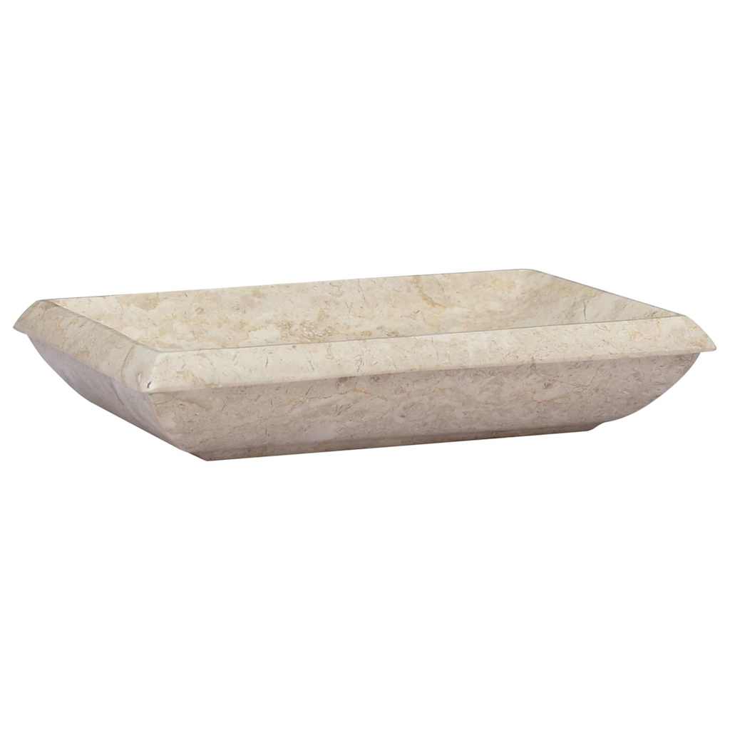 Sink 50x35x10 cm Marble Cream