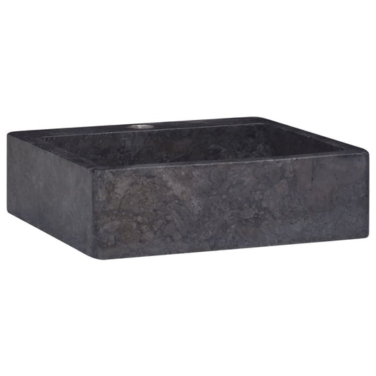 vidaXL Sink Black 40x40x12 cm Marble