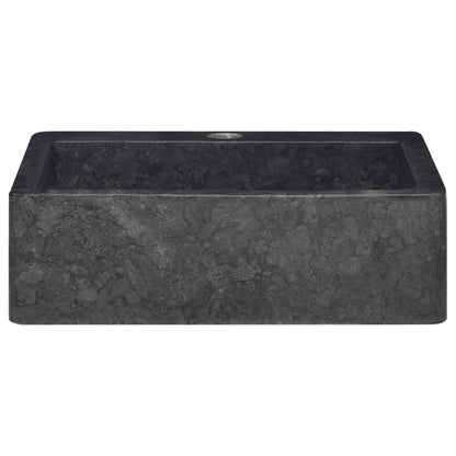 vidaXL Sink Black 40x40x12 cm Marble