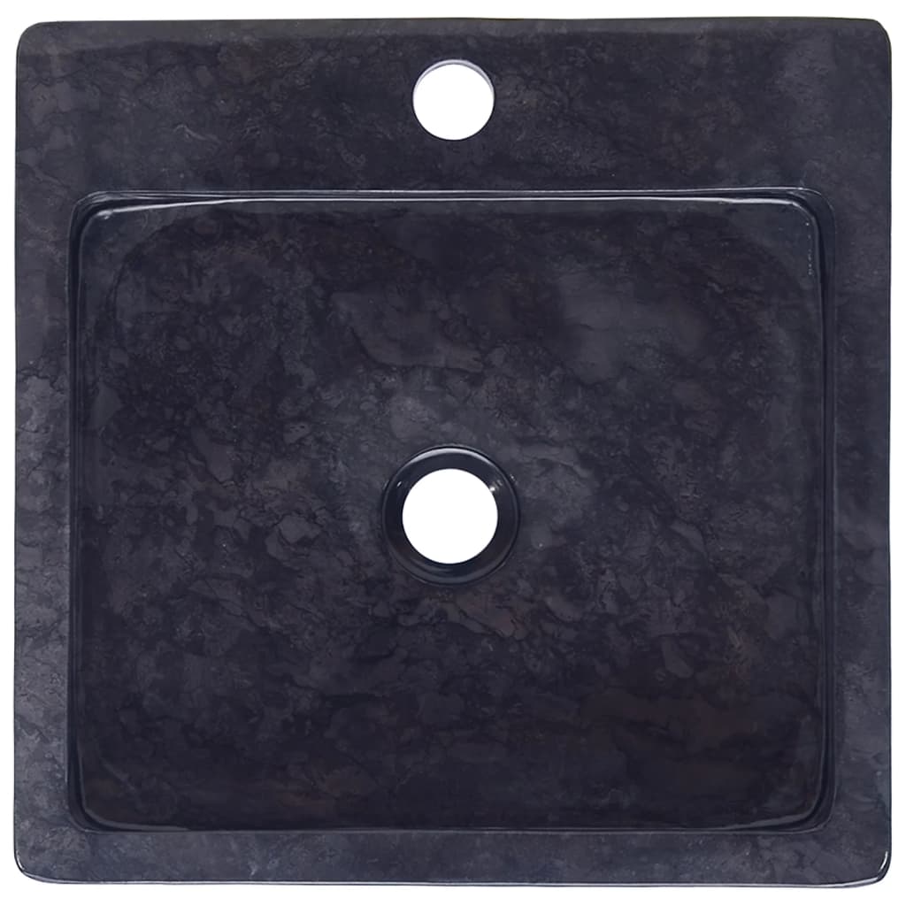 vidaXL Sink Black 40x40x12 cm Marble