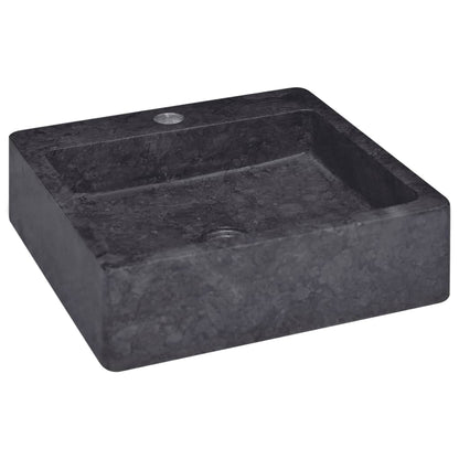 vidaXL Sink Black 40x40x12 cm Marble