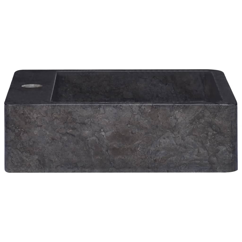 vidaXL Sink Black 40x40x12 cm Marble