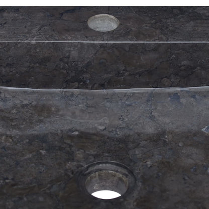 vidaXL Sink Black 40x40x12 cm Marble