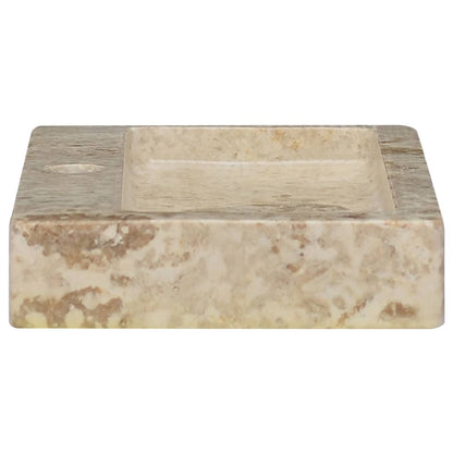 vidaXL Sink Cream 38x24x6.5 cm Marble