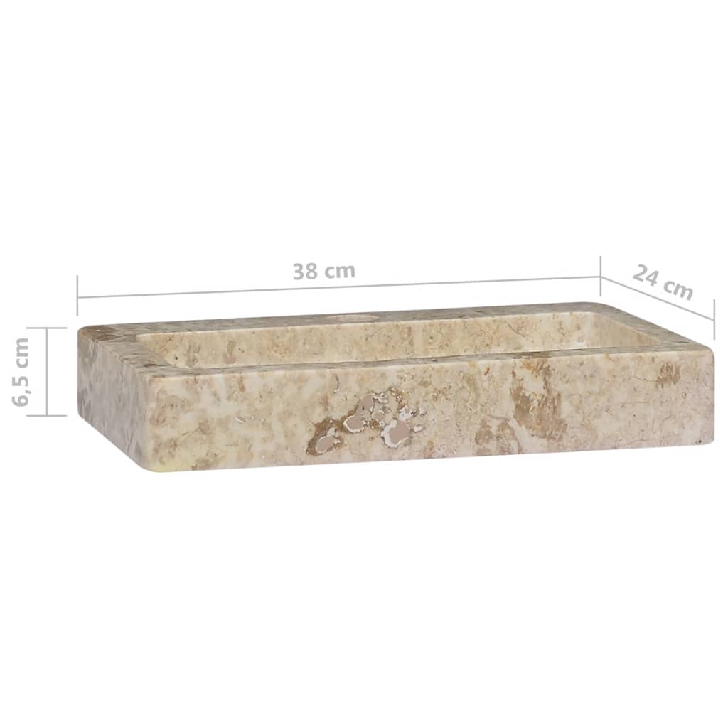 vidaXL Sink Cream 38x24x6.5 cm Marble