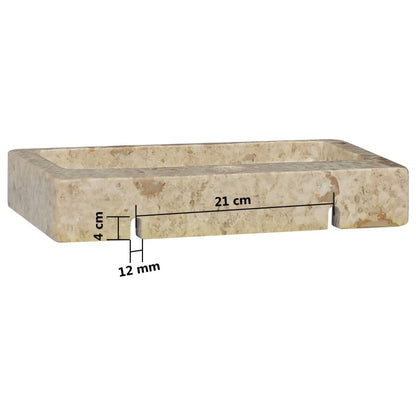 vidaXL Sink Cream 38x24x6.5 cm Marble