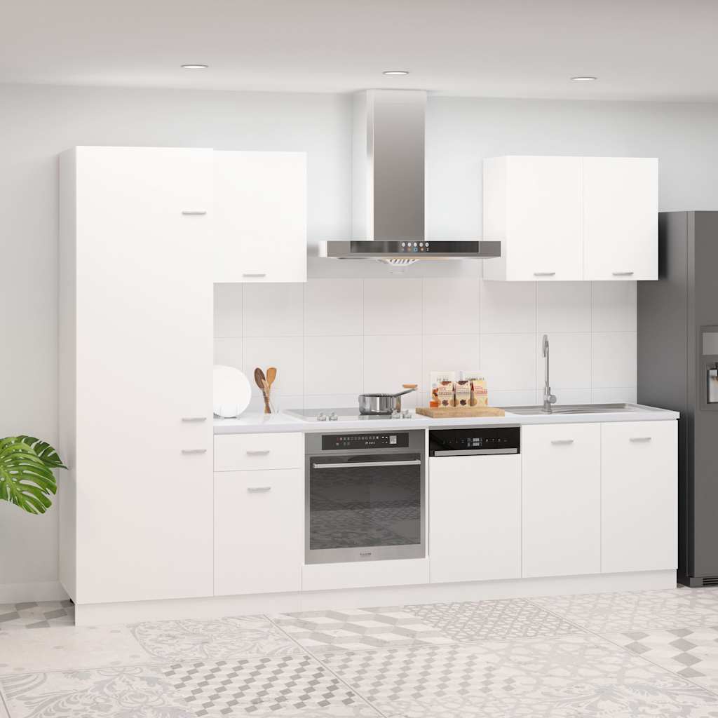 vidaXL 7 Piece Kitchen Cabinet Set Lyon" White Engineered Wood 1