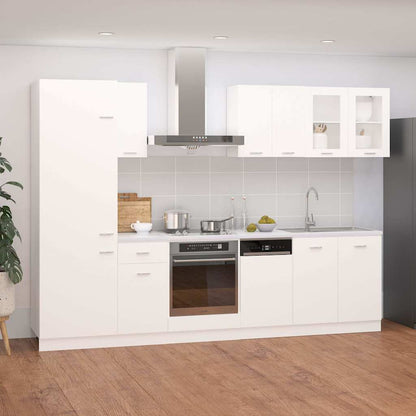 vidaXL 8 Piece Kitchen Cabinet Set Lyon" White Engineered Wood 1
